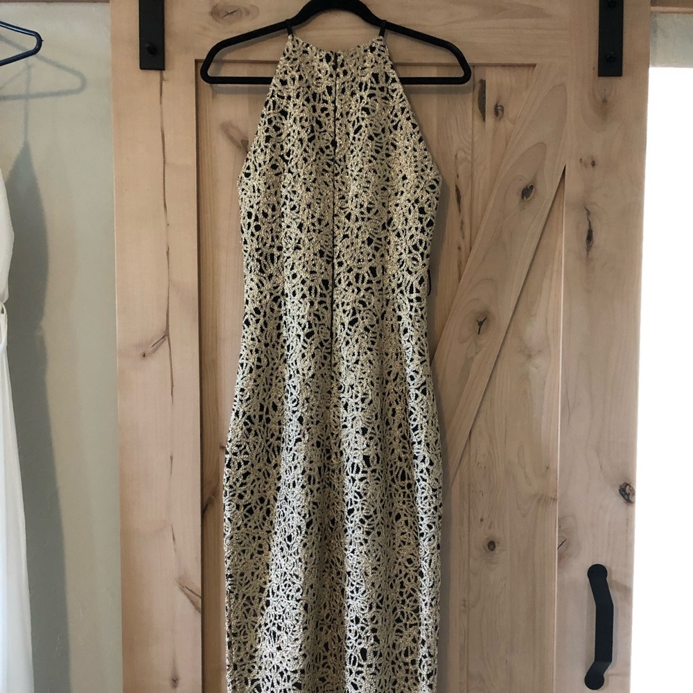 Gold Lace / black dress